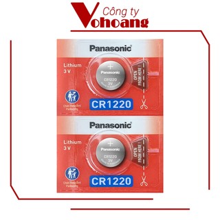 2 Pin Panasonic CR1220 dùng cho máy tính bỏ túi, remote, đồng hồ, nhiệt kế, v.v…
