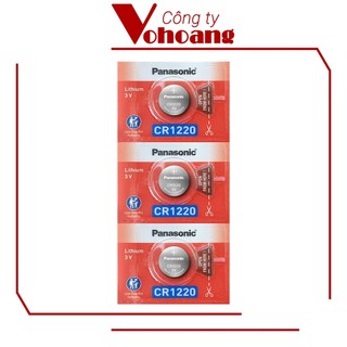 3 Pin Panasonic CR1220 dùng cho máy tính bỏ túi, remote, đồng hồ, nhiệt kế, v.v…