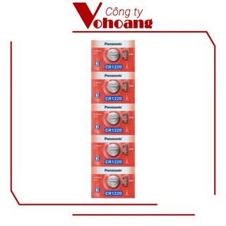 5 Pin Panasonic CR1220 dùng cho máy tính bỏ túi, remote, đồng hồ, nhiệt kế, v.v…