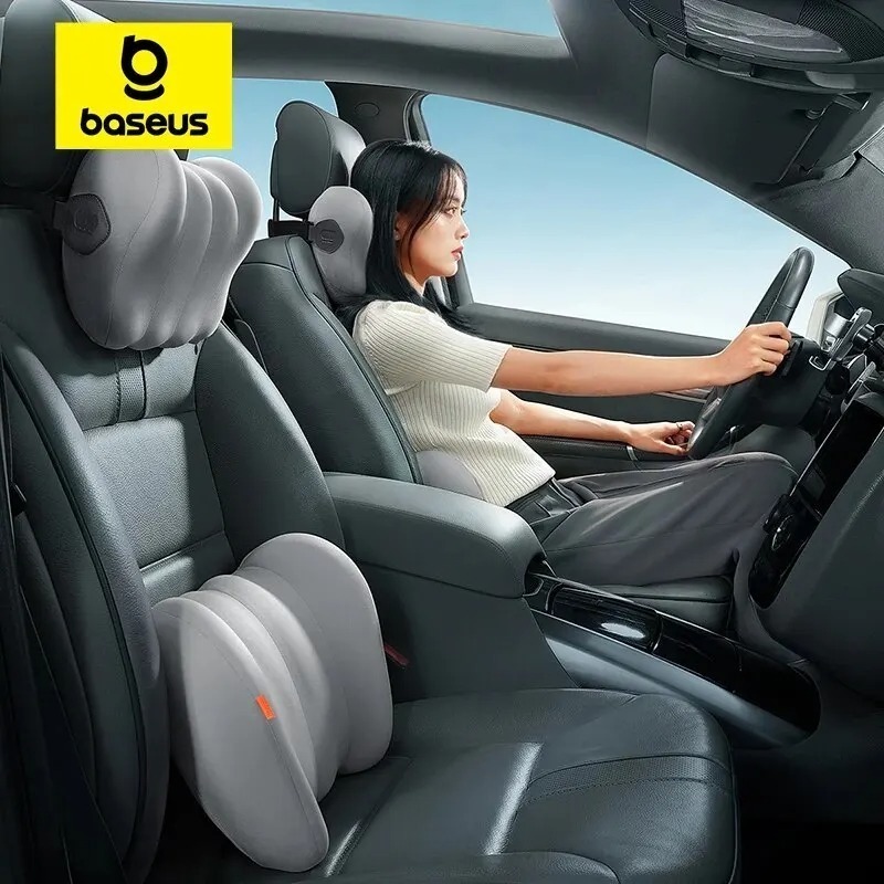 Gối Tựa Đầu Bằng Cotton Mềm Sử Dụng Trên Ô Tô Baseus ComfortRide Series Car Lumbar Có Mút Đệm Lưng 3D Hỗ Trợ Cột Sống