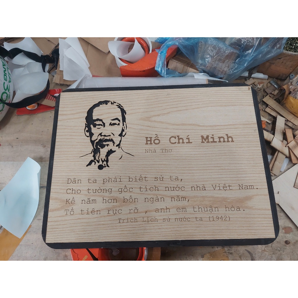 Tranh gỗ đẹp - Câu nói hay cua Bác Hồ - Lời dạy muôn đời - nhiều loại