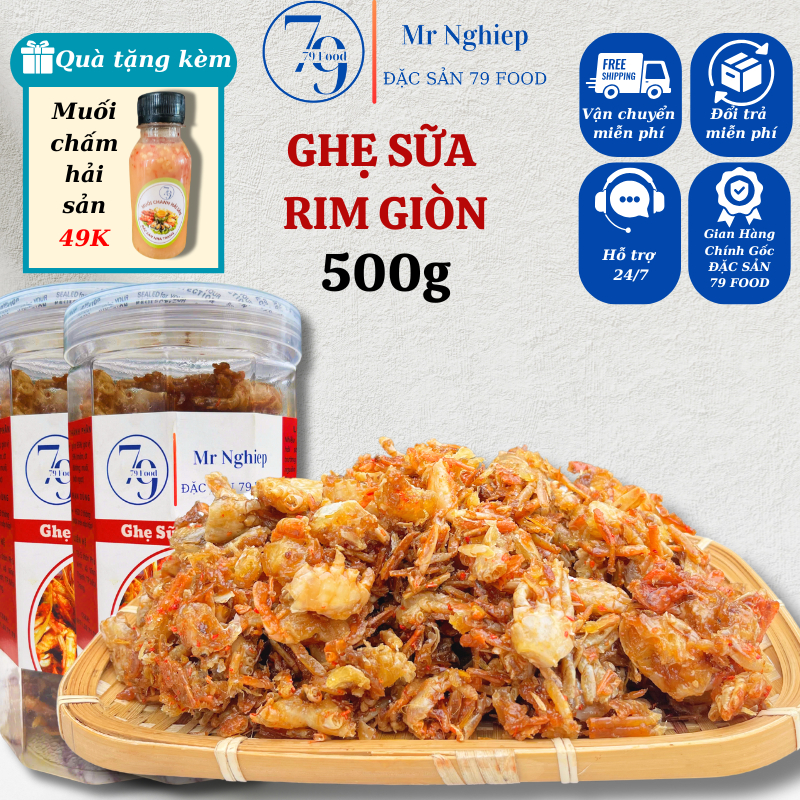 Ghẹ sữa rim giòn Mr.Nghiệp đặc sản Nha Trang 79 Food - 500g - ăn vặt ...