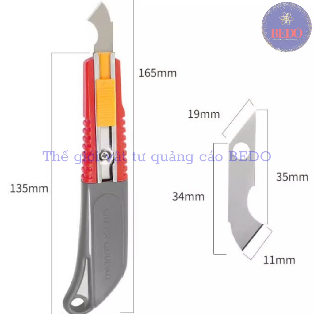 Dao Cắt Mica Nhựa Alu Fomex BEDO Dao Chuyên Dụng Kèm 3 Lưỡi Dự Phòng Cắt Sắc Bền Cao Cấp