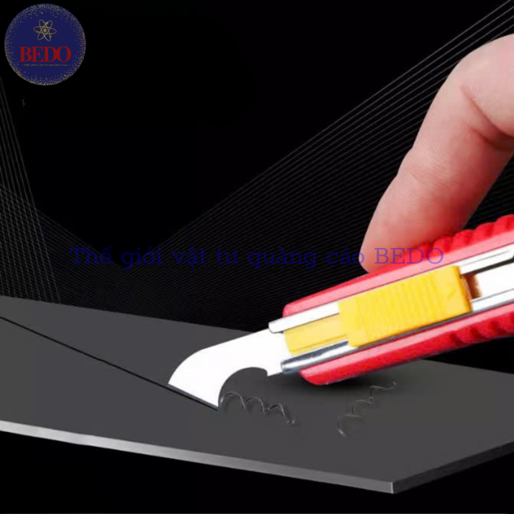 Dao Cắt Mica Nhựa Alu Fomex BEDO Dao Chuyên Dụng Kèm 3 Lưỡi Dự Phòng Cắt Sắc Bền Cao Cấp
