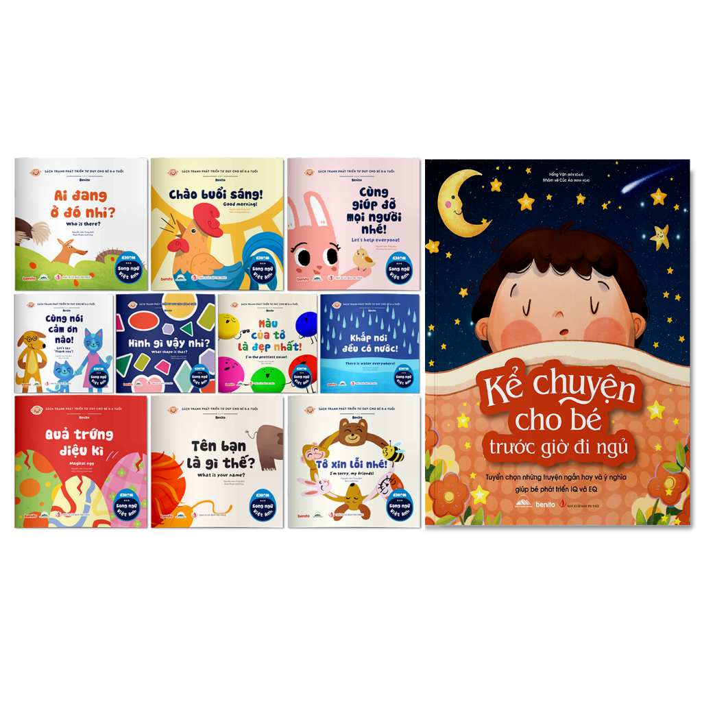 Combo 10 Cuốn Ehon Cho Bé 0-6 Tuổi + Kể Chuyện Cho Bé Trước Giờ Đi Ngủ - Nhà Xuất Bản Tri Thức