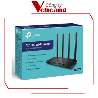 Router Wi-Fi TP-LINK ARCHER C80 - Wifi AC1900, tốc độ cực cao, công nghệ MU-MIMO, 4 ăng-ten