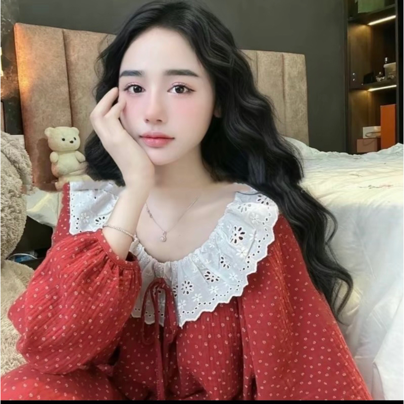 Trễ vai chun hoa nhí