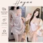 HT200 Váy ngủ sexy phối ren vạt xẻ v1 kèm ĐỆM LÓT hoa tiết tim,đồ ngủ lụa 2s quyến rũ HT200