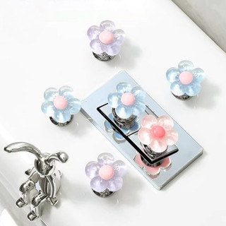 Nút Xả Bồn Cầu Hình Hoa Trong Suốt Dễ Thương – Set 3 cái – Trang Trí Nhà Vệ Sinh Độc Đáo, Nhiều Màu