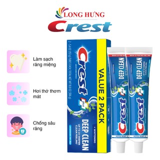 Combo kem đánh răng Crest Plus Deep Clean (153g x 2)