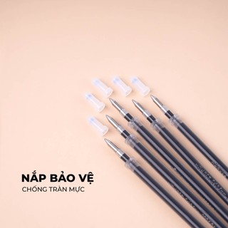Hộp 40 Ngòi Bút Gel MONDEZ, Ruột Bút 0.5mm Thay Thế Mực Xanh Đen Nhanh Khô, Ra Đều M15006- Dùng Cho Bút M15004