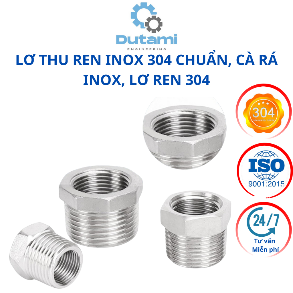 Ren Trong Ren Ngoài 17, 21, 27, 34 Nối Giảm Cà Rá Inox 304 | Kết Nối ...