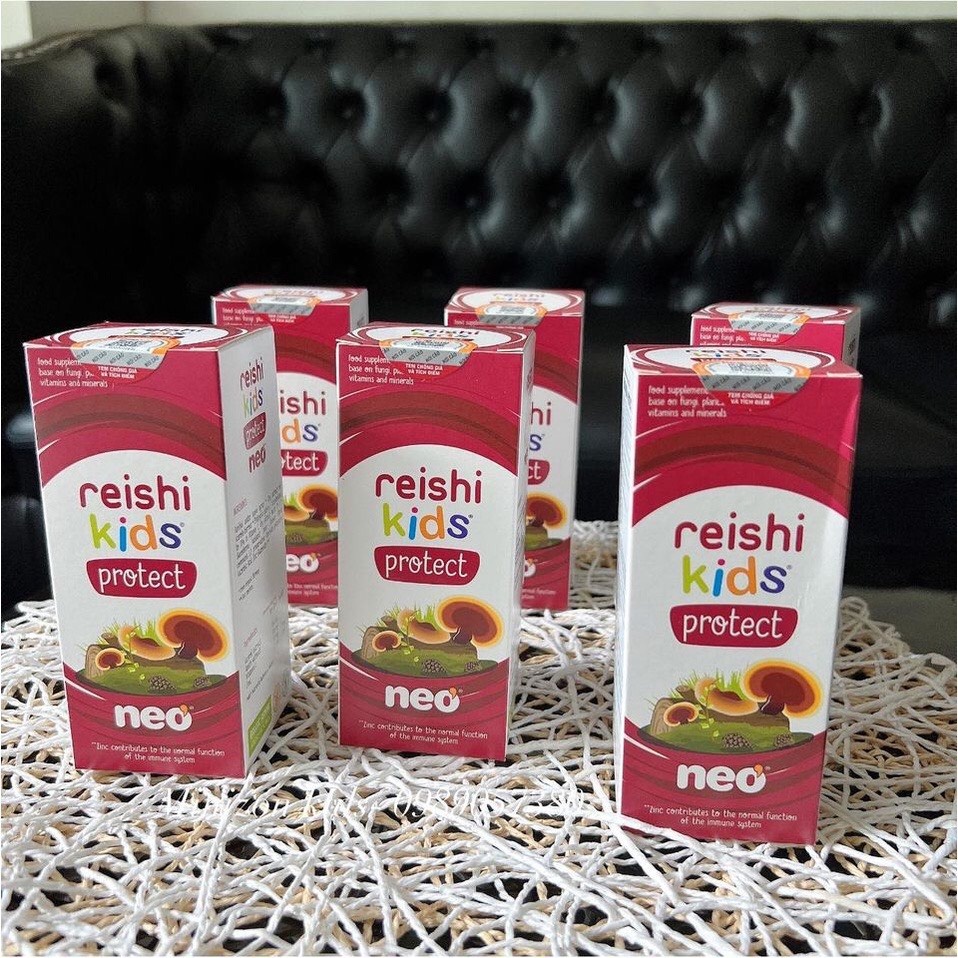 Combo 2 hộp Tăng Đề Kháng Reishi Kids Protect cho bé chai 150ml