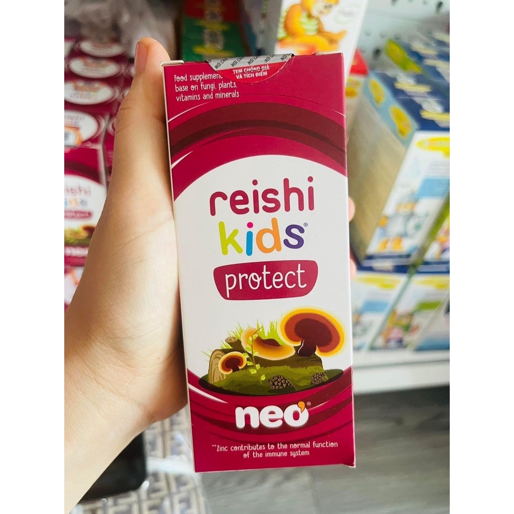 Combo 2 hộp Tăng Đề Kháng Reishi Kids Protect cho bé chai 150ml