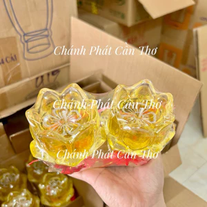Đèn Cầy Ly Hoa Sen Nở Cao 9cm Cháy Hơn 24 Tiếng