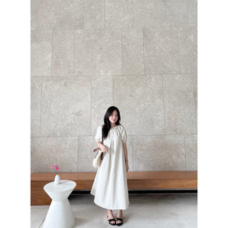 Đầm linen tay bồng thiết kế Ma Vie