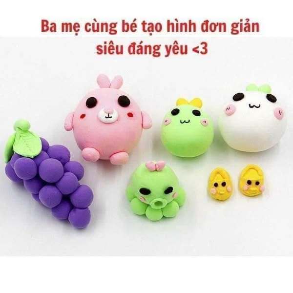 GÓI ĐẤT NẶN TỰ KHÔ 12 MÀU SIÊU THÚ VỊ CHO BÉ