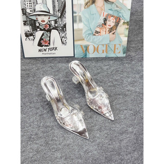 Sandal cao 9 phân quai trong lót bạc đính đá mica9p