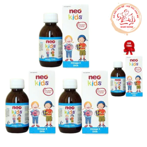 DHA omega 3 DHA cho trẻ sơ sinh, Vitamin D3, A, E giúp phát triển trí não, thị lực chai 150ml + quà