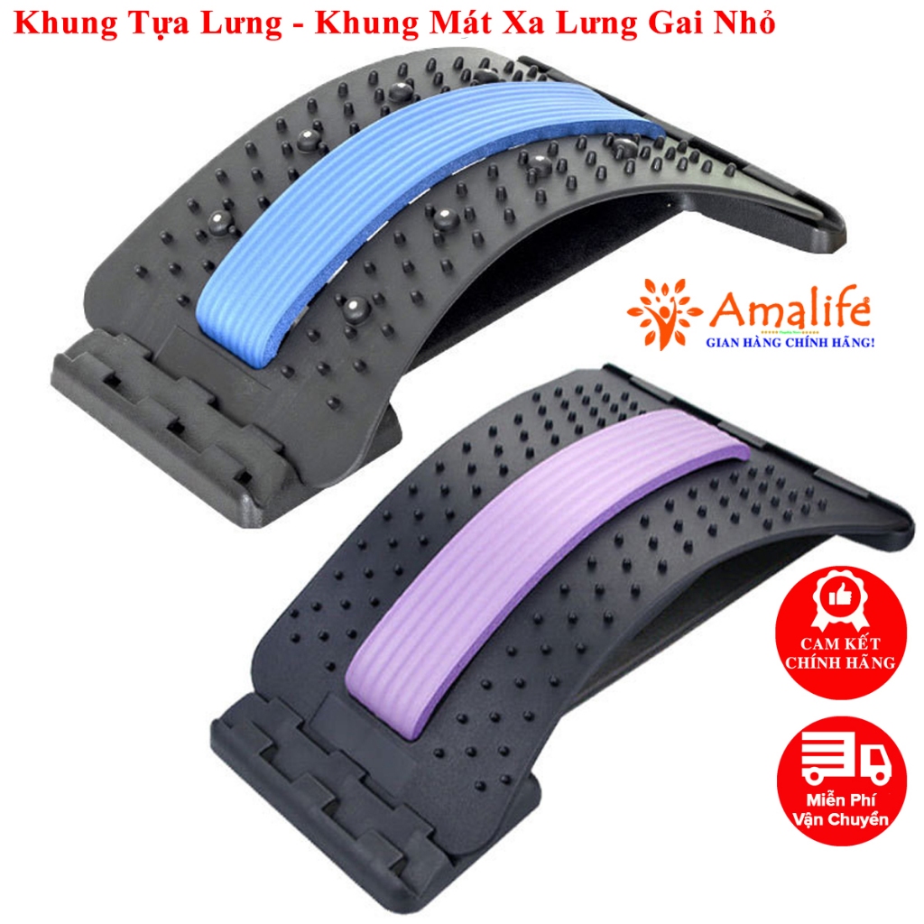 Ảnh Combo 2 Khung Tựa Lưng Gai Nhỏ Mát Xa Hãng Amalife Khung Ngả Lưng Nhựa Massage Đĩa Đệm, Cổ Vai Gáy, Đệm Lưng Ghế Ô Tô 1