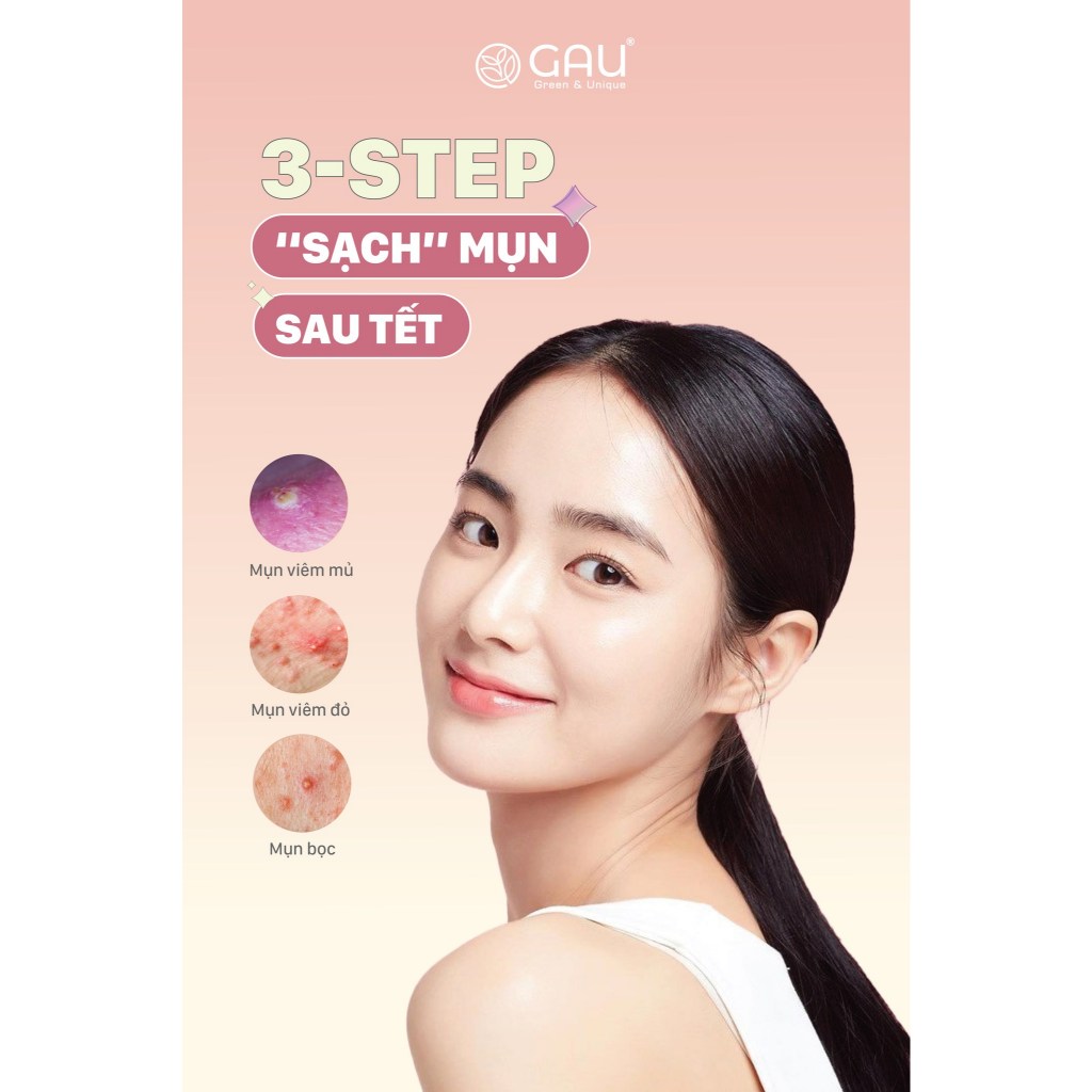 Sữa rửa mặt Sạch Mụn GAU Mềm Mịn Sáng Giảm Nám ẩn Ming Aralia Whitening & Moisturizing 200ml