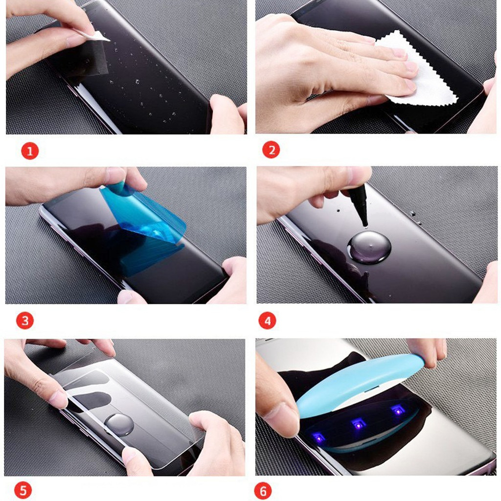 Kính cường lực UV nhận cảm biến vân tay Samsung S25 S24 S23 S22 S21 S20/Ultra Plus s8 s9 s10/plus