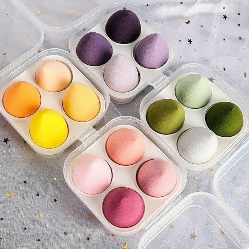 HỘP 4 MÚT TRANG ĐIỂM HÌNH TRỨNG SIÊU TIỆN LỢI