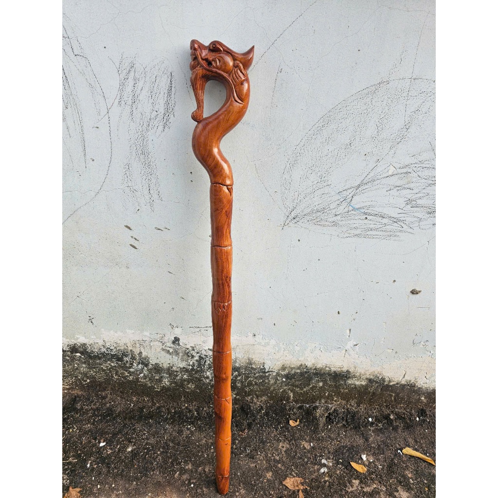 Gậy Batoong Dành Cho Người Già Bằng Gỗ Hương cao cấp chạm rồng | Shopee ...
