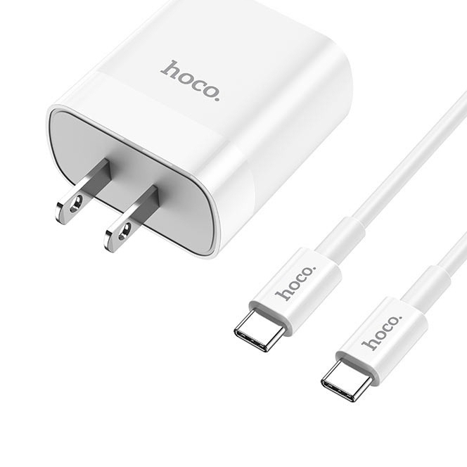Bộ sạc nhanh 20w 1 cổng TypeC và 1 cổng USB Hoco C80 cho IPhone 15 16 /andoird - QC 3.0 typeC PD 20W