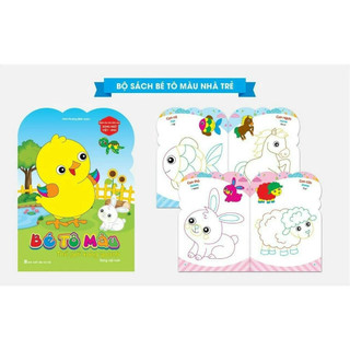[Chuẩn NXB] Sách - Bé tô màu nhà trẻ - Song ngữ Việt-Anh dành cho trẻ mầm non (Túi 8 quyển)