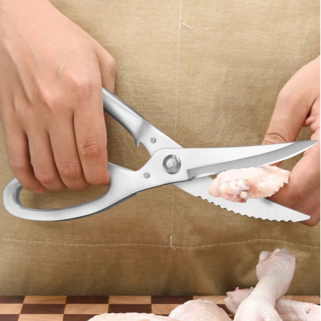 Kéo Đa Năng KINSGEM by Chockmen Kéo Cắt Gà Nguyên Khối Kéo Cộng Lực Cắt Xương Vịt Kéo Inox Nhà Bếp Xuất Đức