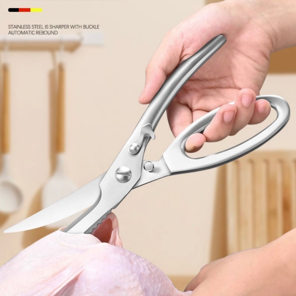Kéo Đa Năng KINSGEM by Chockmen Kéo Cắt Gà Nguyên Khối Kéo Cộng Lực Cắt Xương Vịt Kéo Inox Nhà Bếp Xuất Đức
