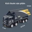 Đồ chơi mô hình xe tải container bằng nhựa ABS cứng cáp, mở được các cửa, chạy cót, kích thước lớn