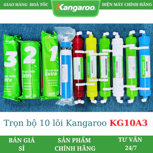 Combo 1-10 lõi khoáng, lõi chức năng Kangaroo KG10A3 - Nâng pH, tạo khoáng Kiềm tốt cho cơ thể, tiêu hoá