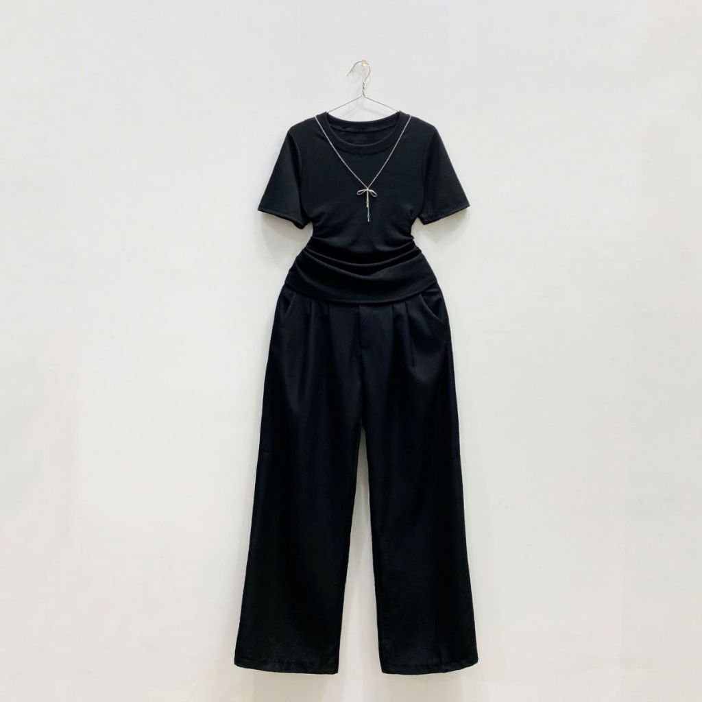 Set Đồ Bigsize Nữ  Áo Thun Dài Tay Phối Quần Dài Vải Cotton Lên Phom Tôn Dáng SET961
