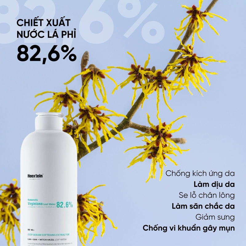 Ảnh Ủ Mụn Đầu Đen Mụn Đầu Trắng Làm Sạch Sâu Kiểm Soát Bã Nhờn Heextein Deep Sebum 1000ml 4