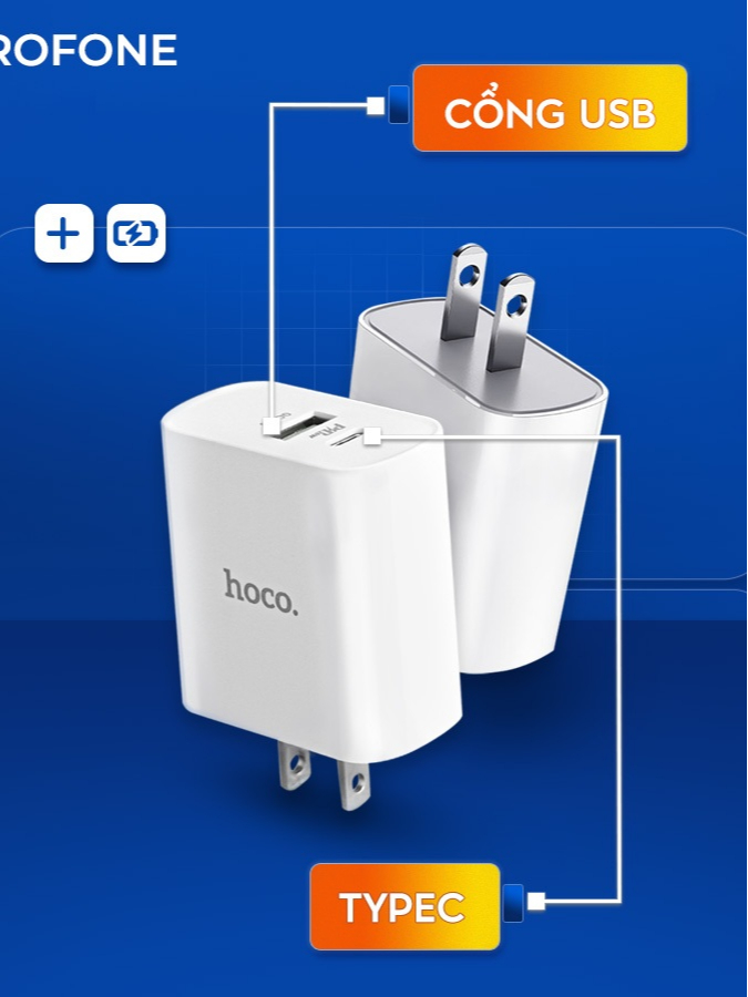 Ảnh Bộ sạc 20W Hoco C80 hỗ trợ sạc nhanh PD dành cho iphone H-UPF01-GO 2