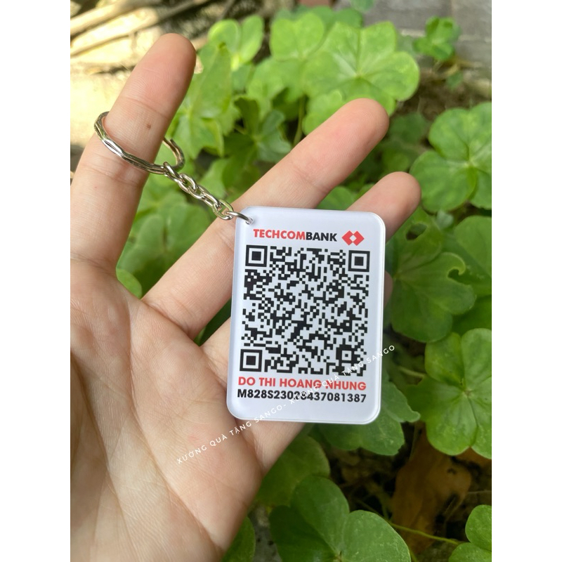 Móc khóa chống nước in mã Qr code tiện lợi- Quà tặng Sango