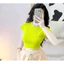 Áo Thun Croptop Trơn Basic Thun Bozip Mềm Mịn Co Dãn Cổ Tròn TUANLECLOTHING Dáng Ngắn Nhiều Màu