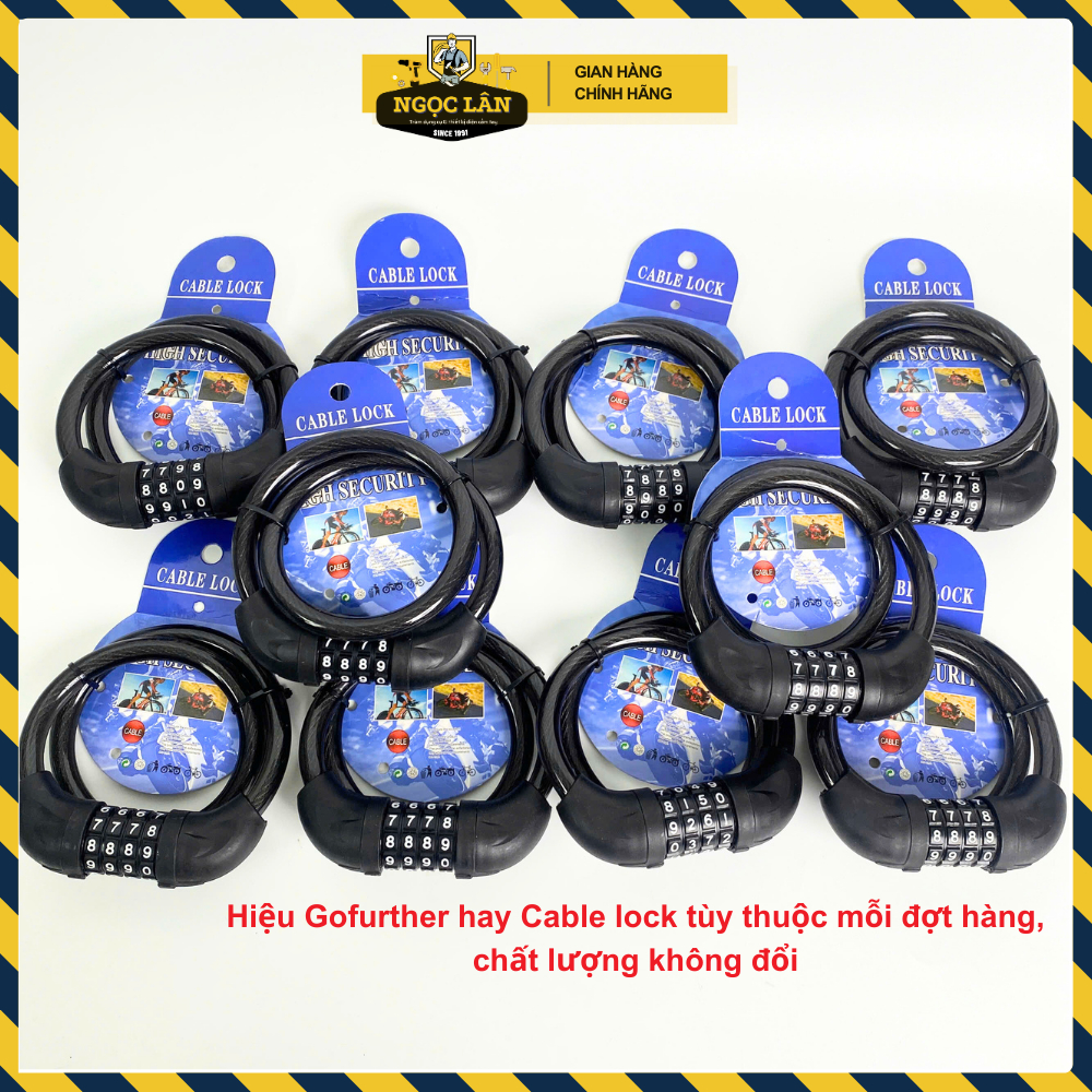 Khóa dây xe đạp 4 số, khóa xe đạp chống trộm cao cấp