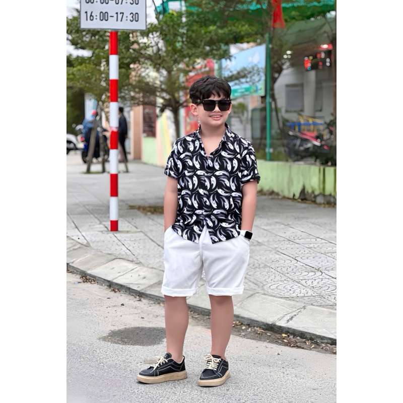 set sơmi hoạ tiết TONIBRAND thiết kế cho bé