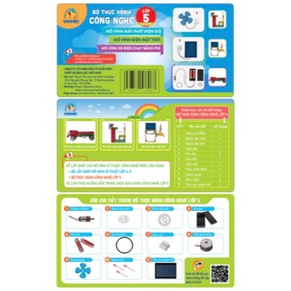 Bộ Lắp Ghép Mô Hình Kỹ Thuật Điện lớp 4 - 5 (Tấm năng lượng mặt trời, máy phát điện, pin)CN