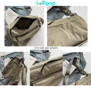 Túi Đeo Vai Vải Oxford Nhẹ Chống Thấm Nước LOLLIPOP BAGS Túi Đeo Chéo, Túi Style Tối Giản Hàng Ngày