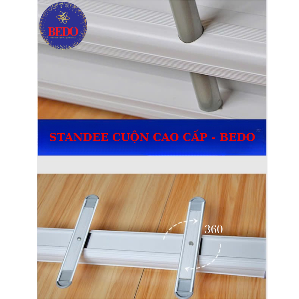 Standee Cuốn BEDO Nhôm Cao Cấp 60x160 80x200cm Treo Banner Quảng Cáo Chuyên Nghiệp Bền Chắc