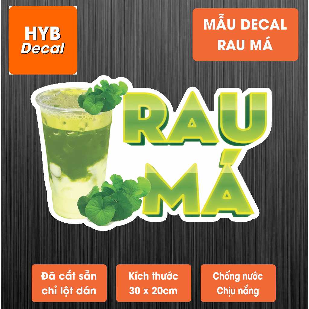 Decal RAU MÁ dán tủ kính ,dán tường,xe đẩy, cao cấp chống nước- A4 cắt ...