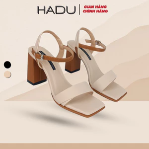 Giày Sandal Gót Vuông 9P Phối Màu MITA Ver2 HADU M7111 Da PU Cao Cấp BH 12T