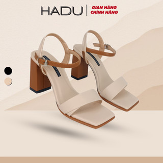 Giày Sandal Gót Vuông 9P Phối Màu MITA Ver2 HADU M7111 Da PU Cao Cấp BH 12T