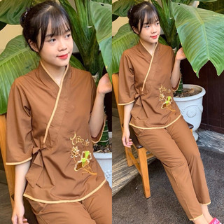 Nhật Nơ Thêu Chữ Tâm Nữ # Big Size # Đồ Lam