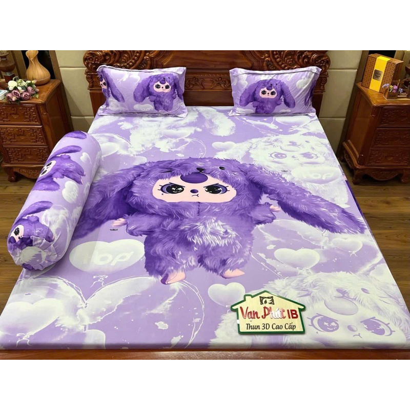 ÔM DÂY KÉO , ga thun lạnh đủ màu, đủ size mẫu Baby three (4 món :1 ga, 2 vỏ nằm, 1 vỏ ôm)