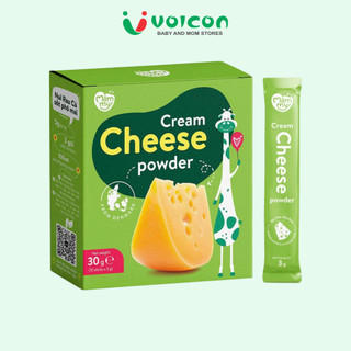 Phô mai tách muối Mămmy dạng bột rắc cơm, cháo cho bé ăn dặm, hộp 10 ống (3g/ ống)